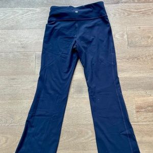 Athleta High Rise Chit Chat Flare Pant, Navy Blue, Size XL/14